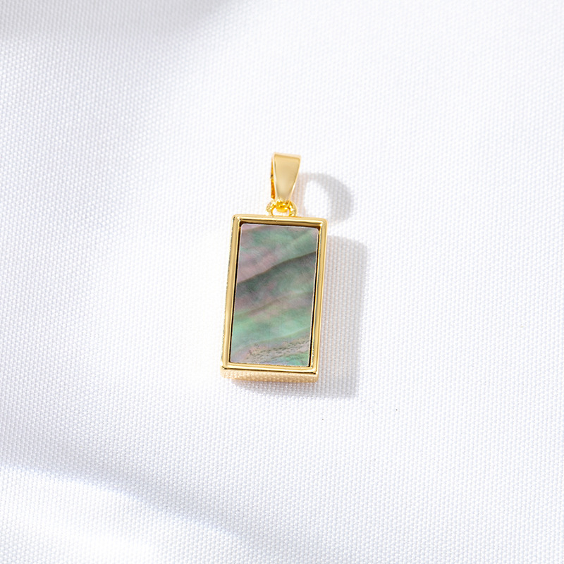 Mica Shell Pendant Heart Four-leaf Clover Round Oval