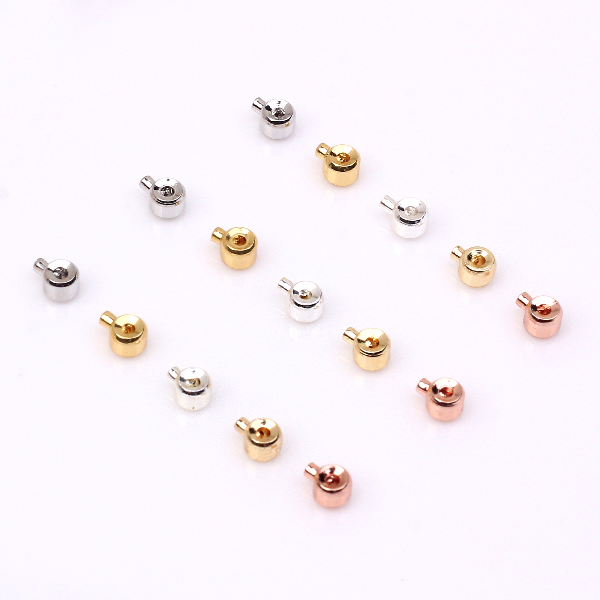 Press Type Stopper Beads for Bracelets and Necklaces Locker Seperator