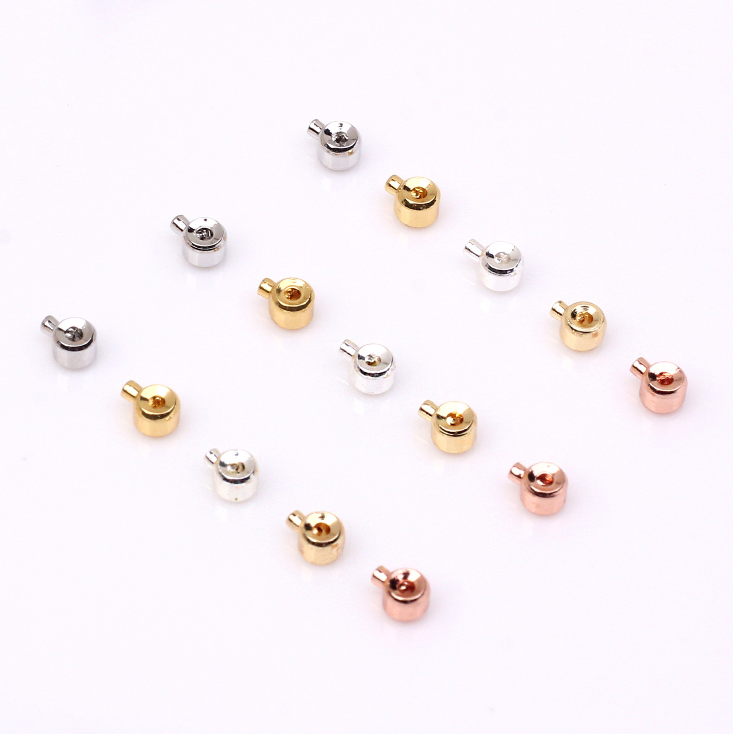 Press Type Stopper Beads for Bracelets and Necklaces Locker Seperator