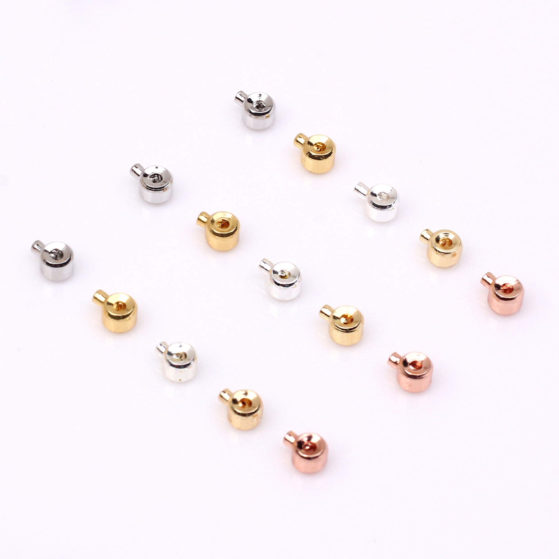 Press Type Stopper Beads for Bracelets and Necklaces Locker Seperator