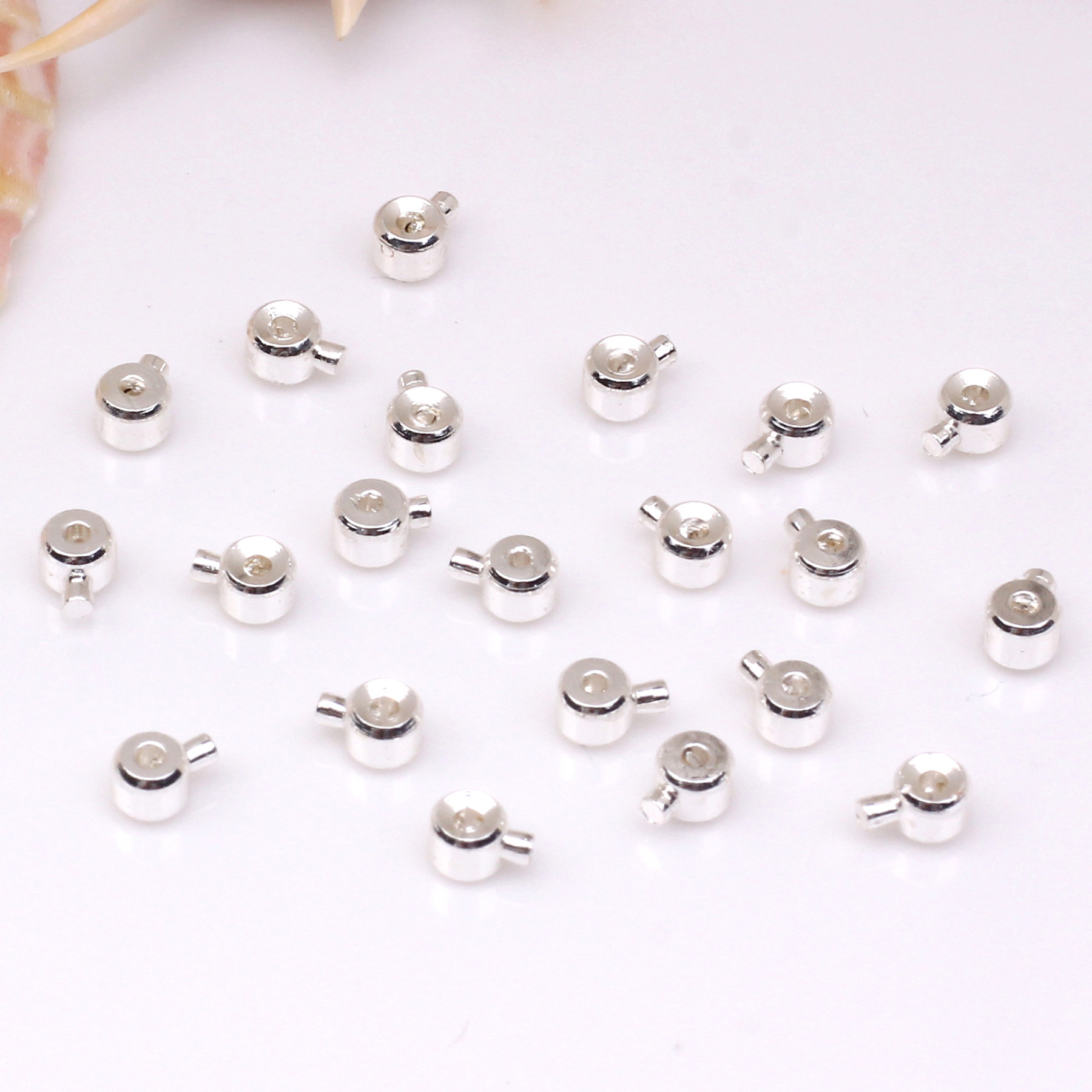 Press Type Stopper Beads for Bracelets and Necklaces Locker Seperator