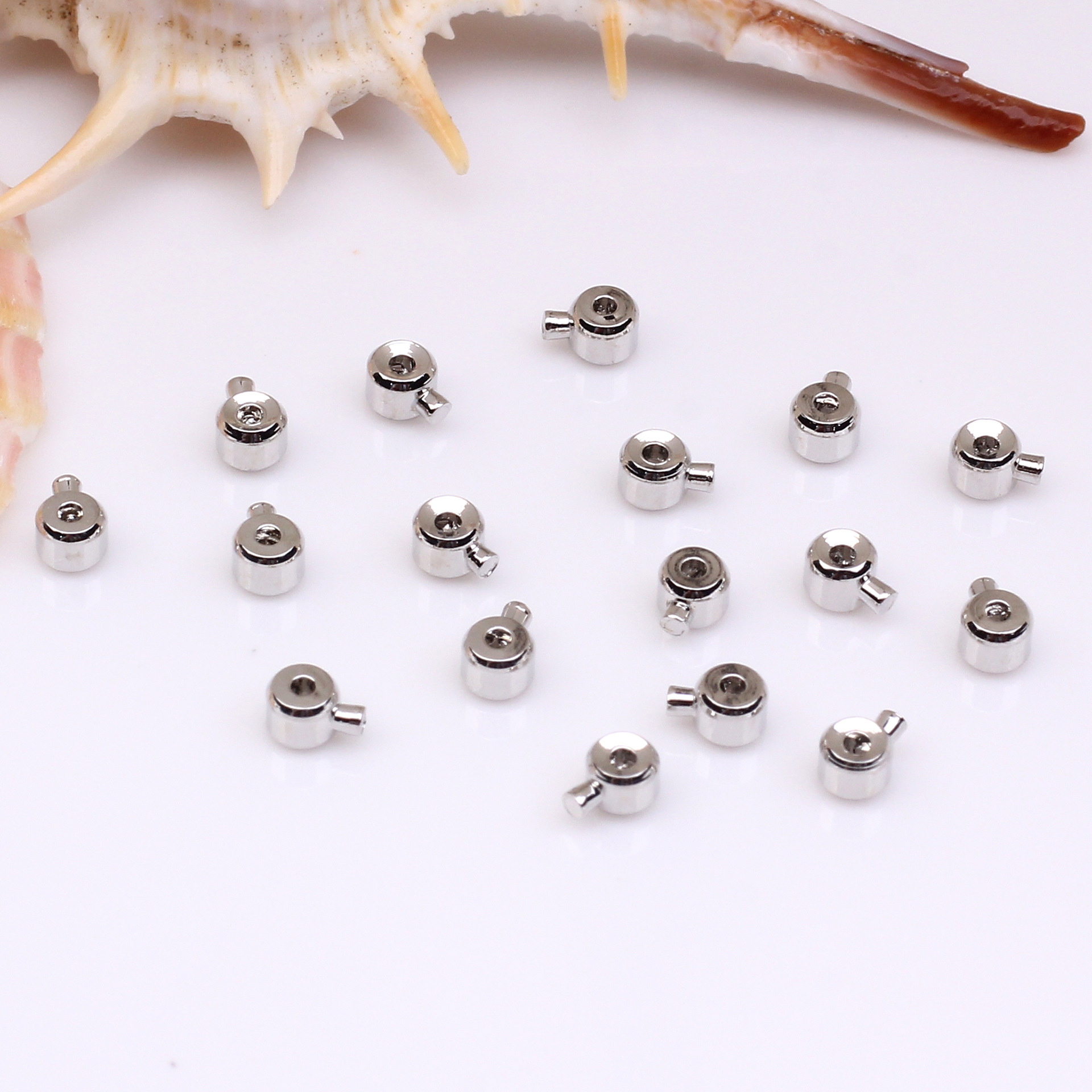 Press Type Stopper Beads for Bracelets and Necklaces Locker Seperator