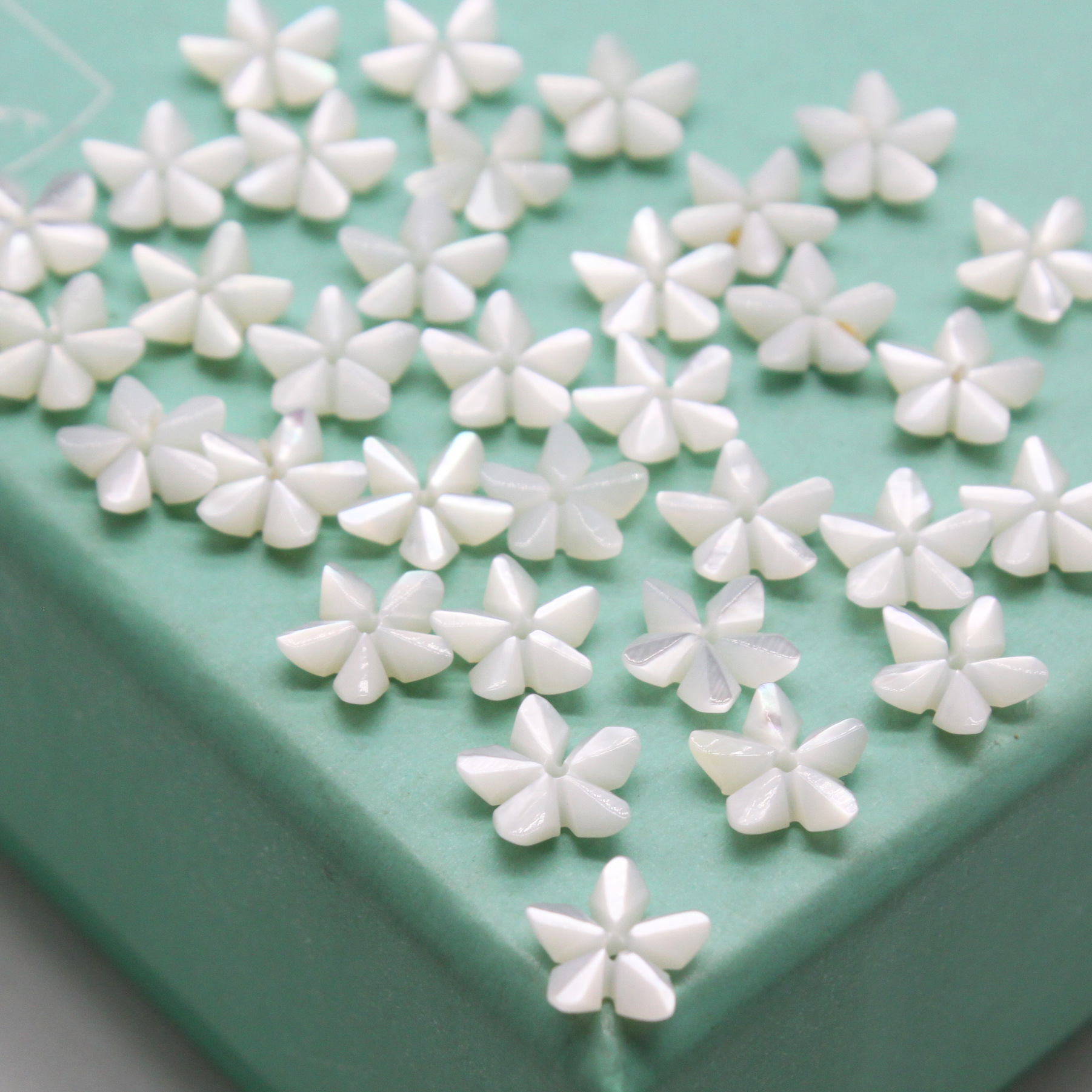 Flowers Carved from Natural Shell 1 Piece