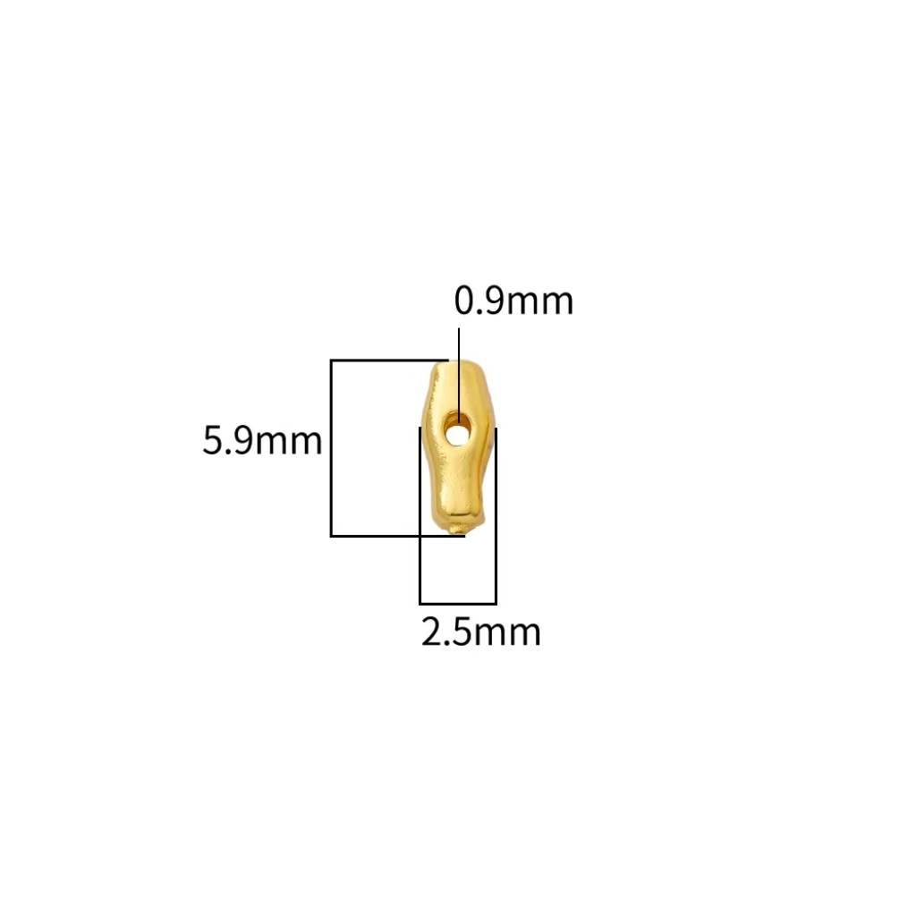 925 Sterling Silver Oar Shaped Spacer Bead for Jewelry DIY