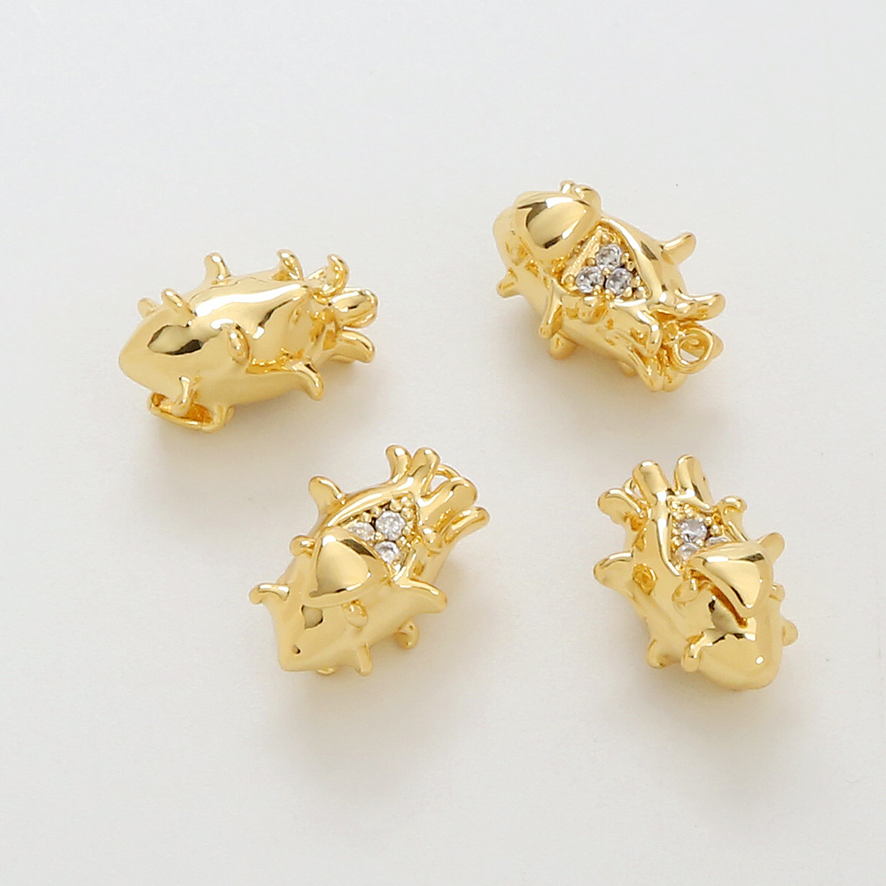 Three-Dimensional Fruit with Colored Zircon Charm Pendant