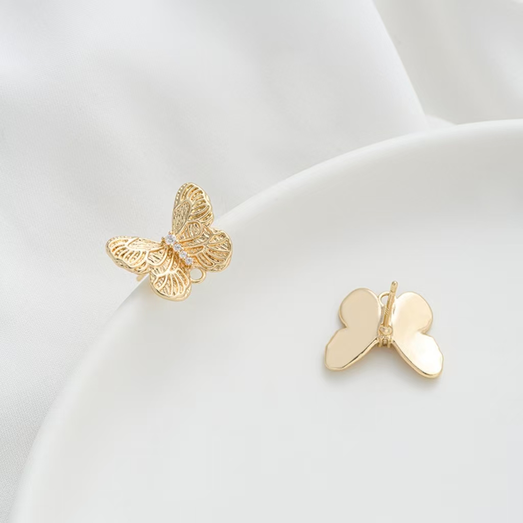 Ornamented Earrings Posts Accessory for Earrings Making-likayjewel