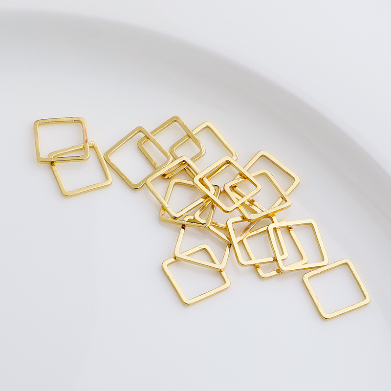 14k Gold Plated Copper Geometric Frame Accessory