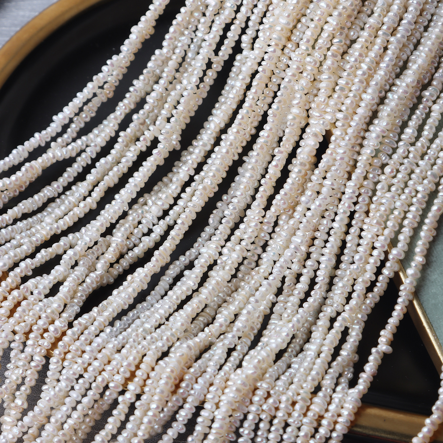 2.5mm Irregular Natural Freshwater Pearls Strand for Jewelry Making