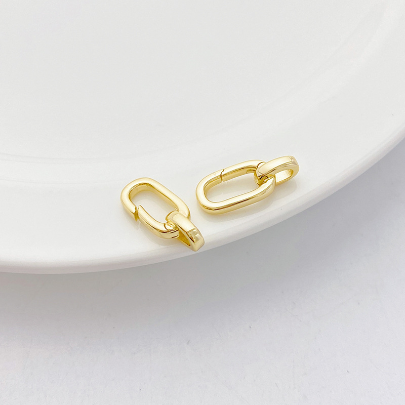 Gold Plated Oval Shaped Lobster Buckle 1 Piece