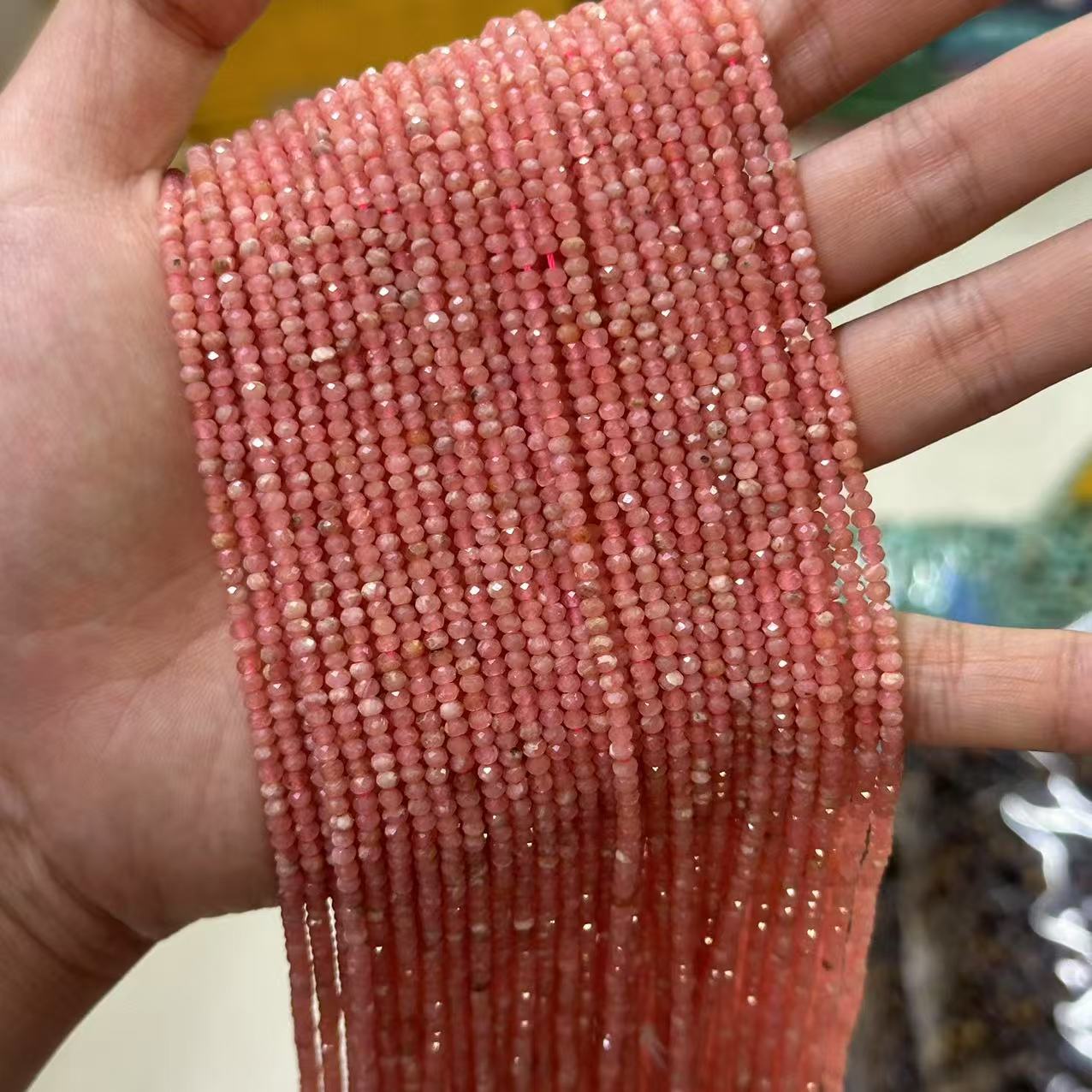 2*3mm 3*4mm Natural Gemstone Faceted Wheel Beads Strand for Jewelry DI