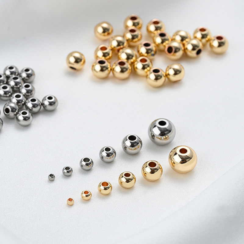 Titanium Steel Smooth Round Beads for Jewelry DIY