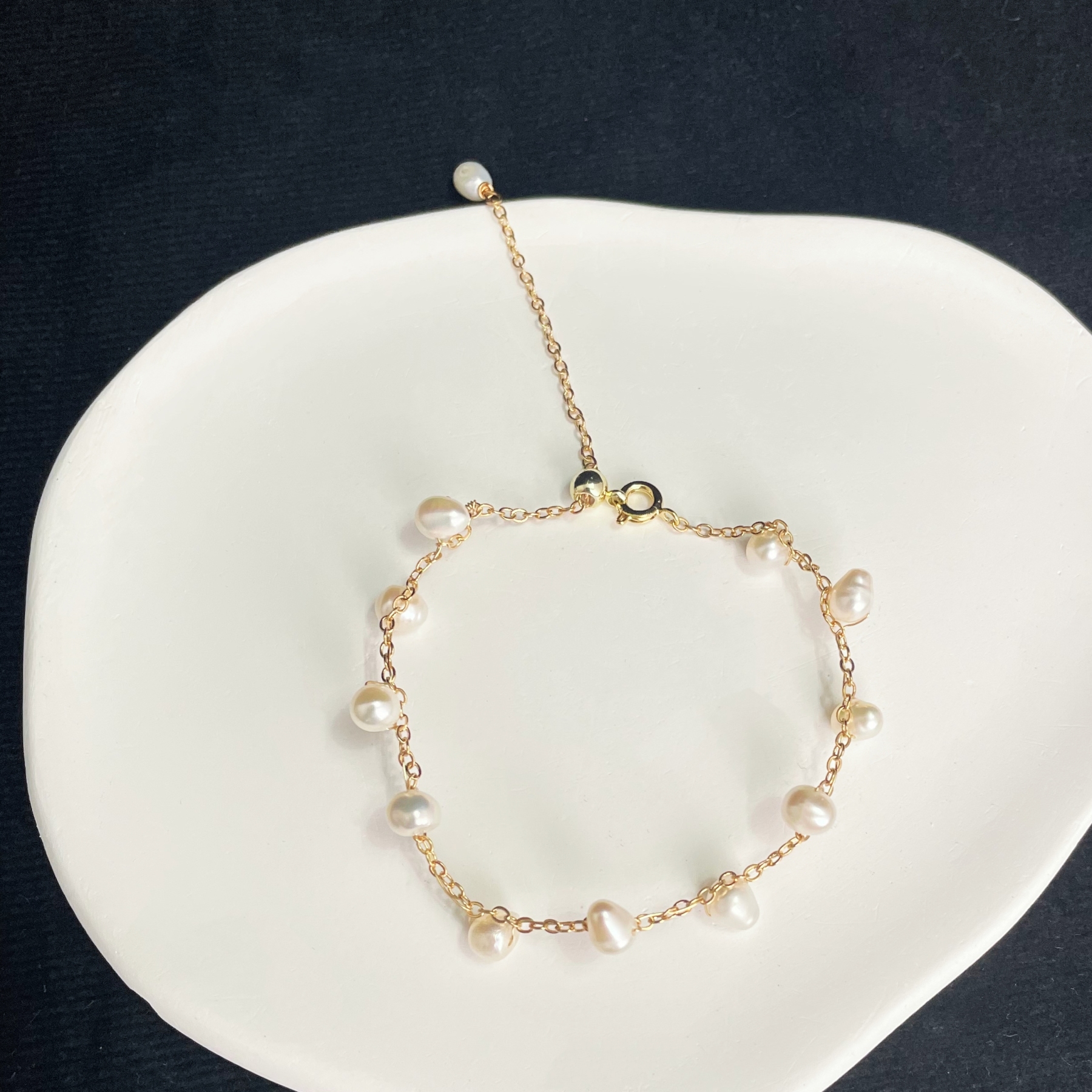 Freshwater Pearls Woven Bracelet