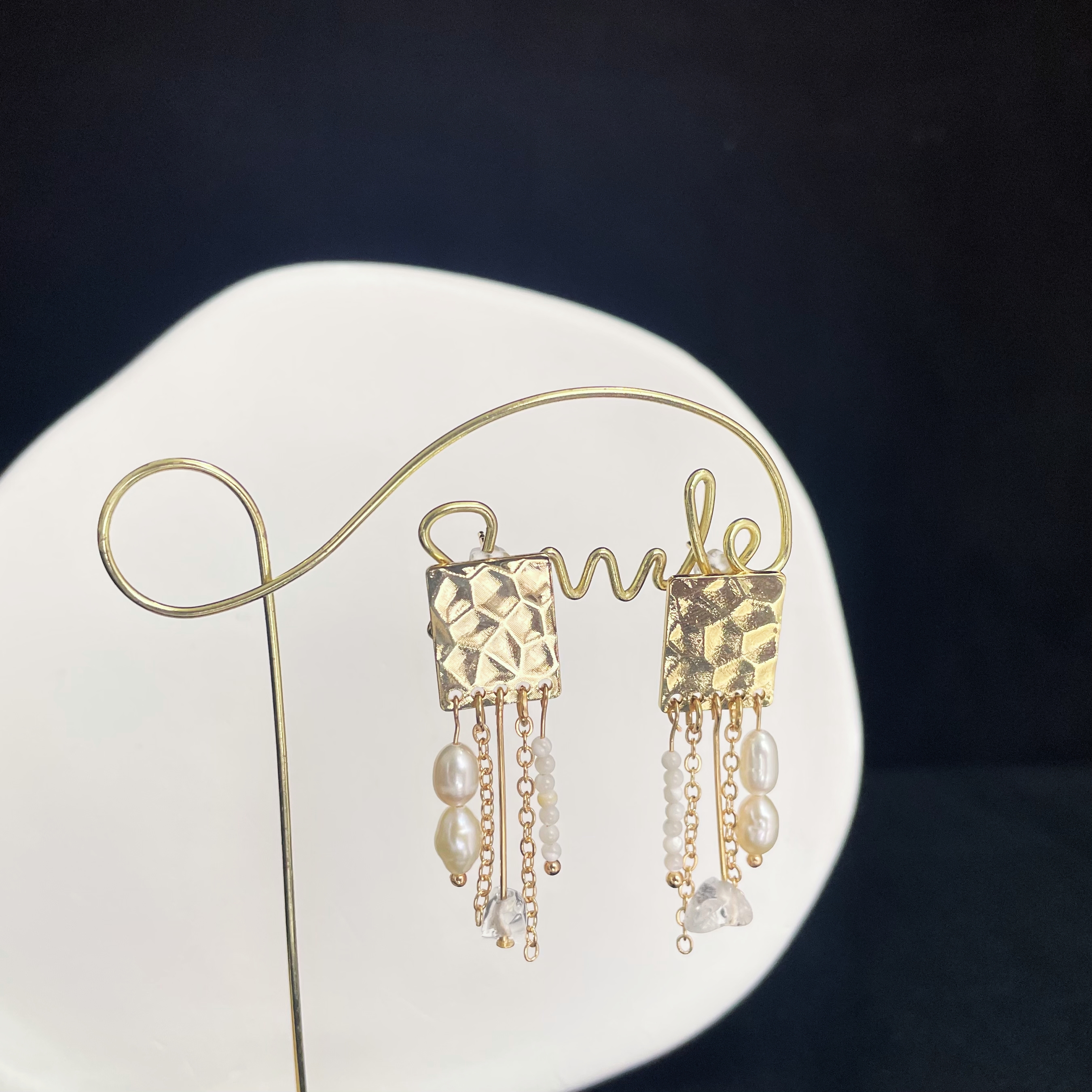  Multielement Tassel Earrings