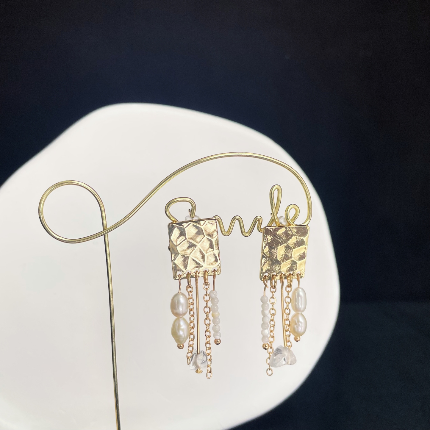  Multielement Tassel Earrings