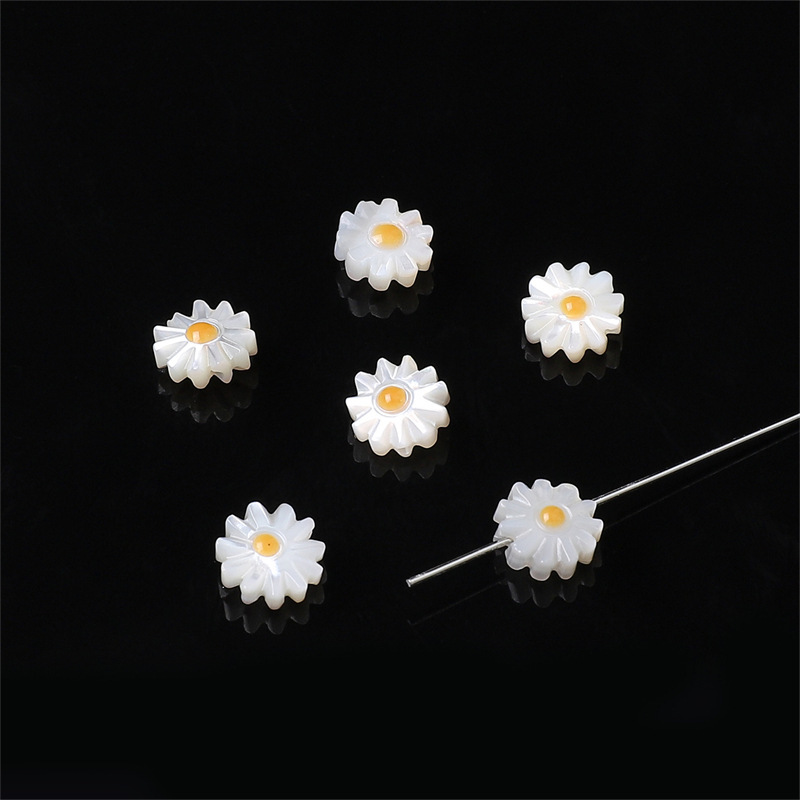 Daisy Beads Made of Shell
