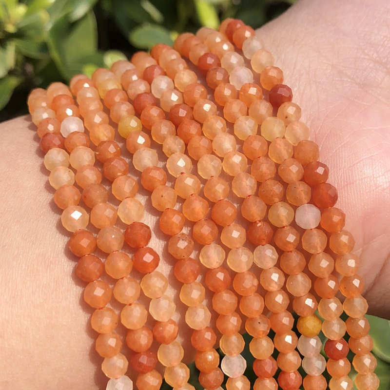 Natural Gemstone 2mm 3mm 4mm Faced Beads Strand