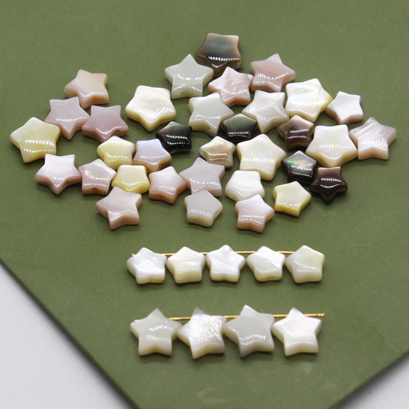 Side-punched Shell Star Beads