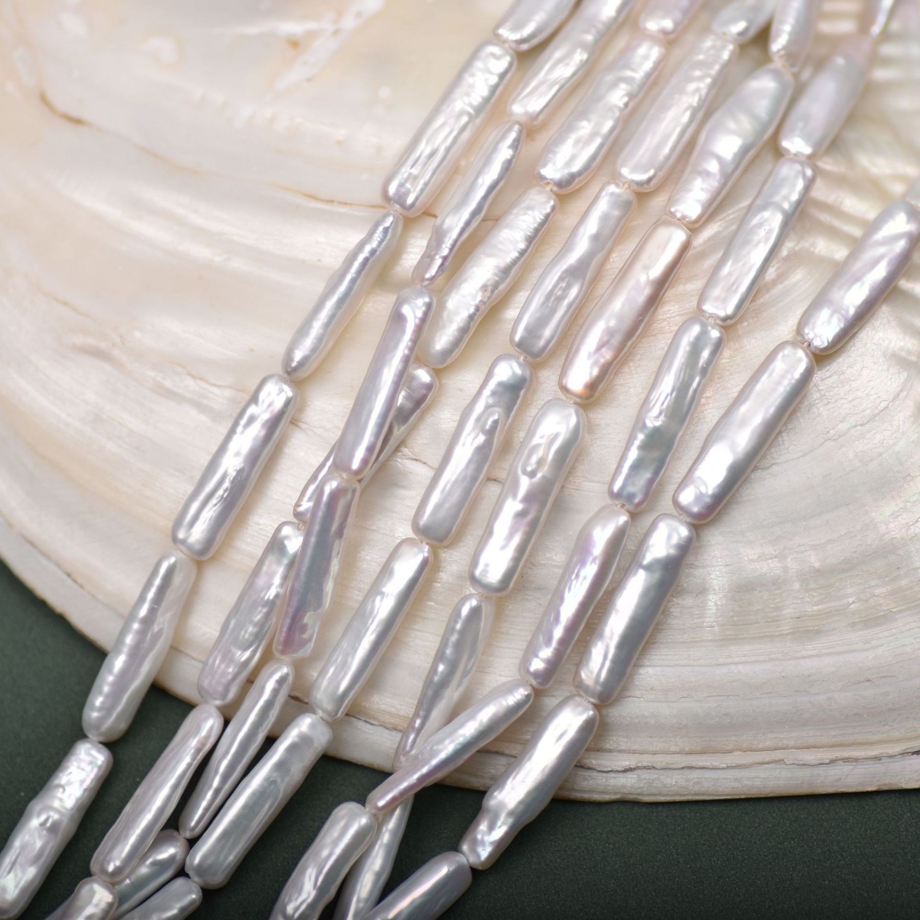 Baroque Bar-shaped Pearl Cross Hole