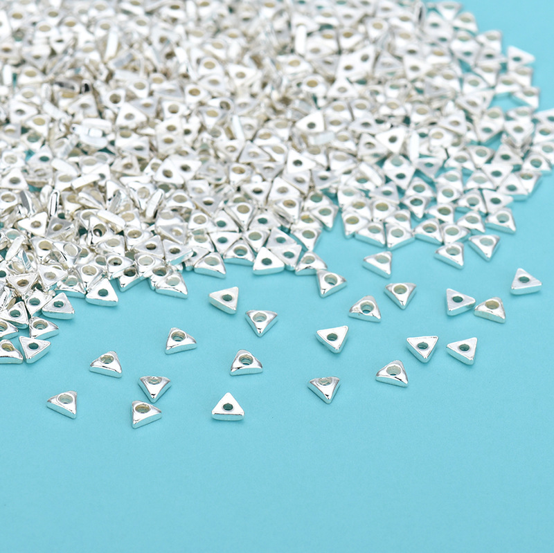 925 Sterling silver triangle spacer beads 1g