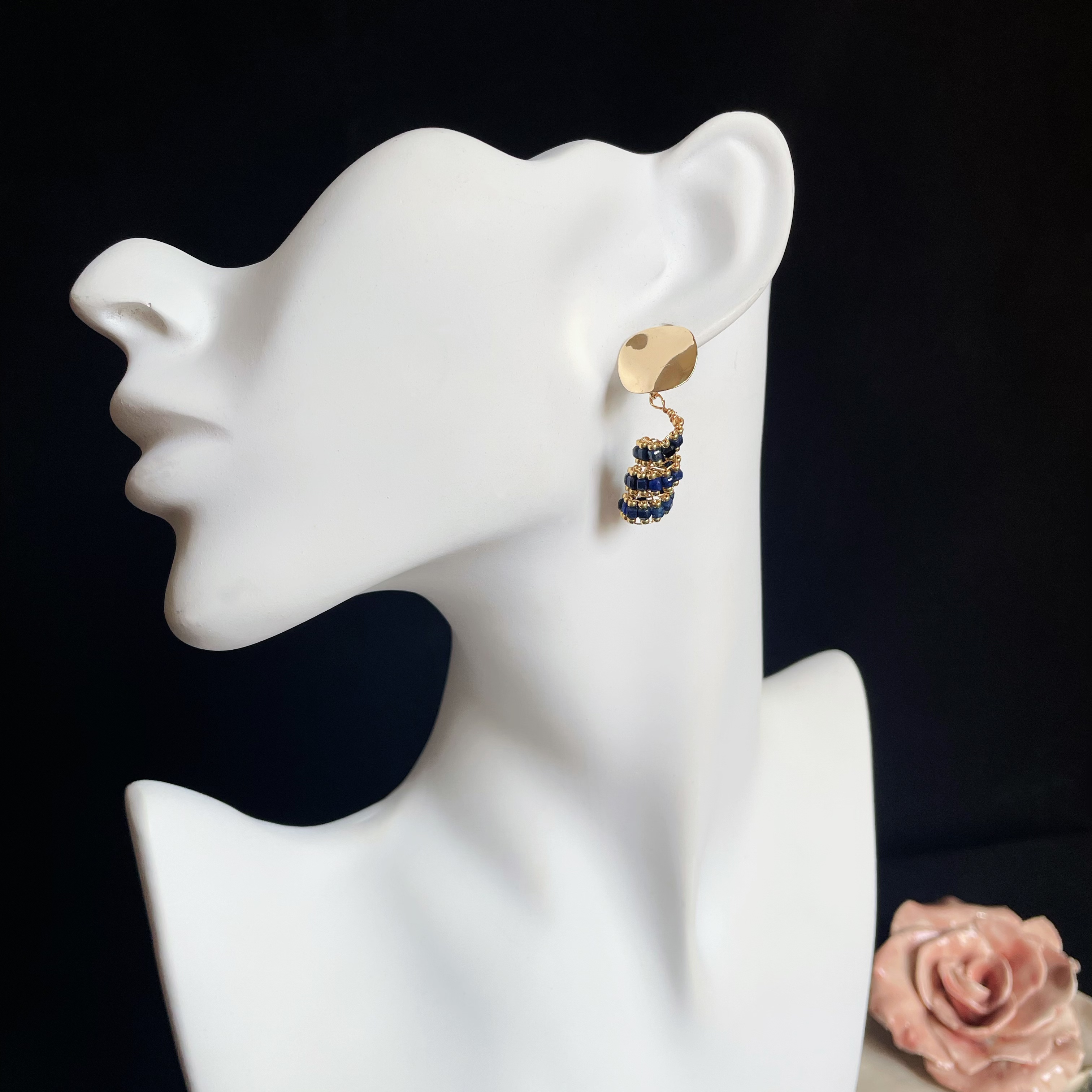 Lapis Lazuli Spiral Earrings The Dance of Stars