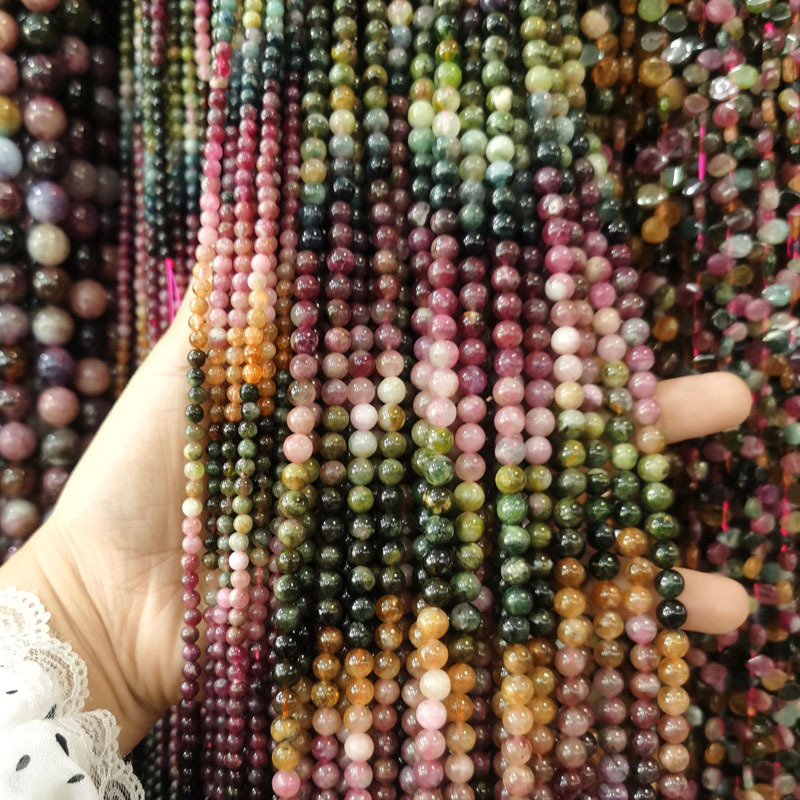 Natural Gemstone 4-12mm Round Beads Strand