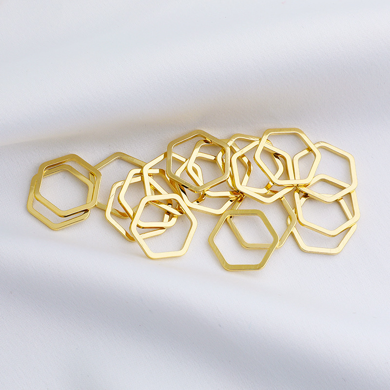 14k Gold Plated Copper Geometric Frame Accessory