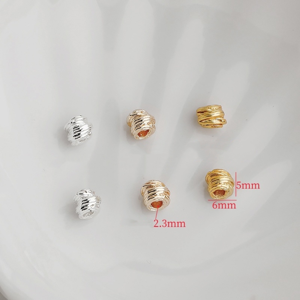 Gold Plated Brass Smooth Wheel Spacer Beads
