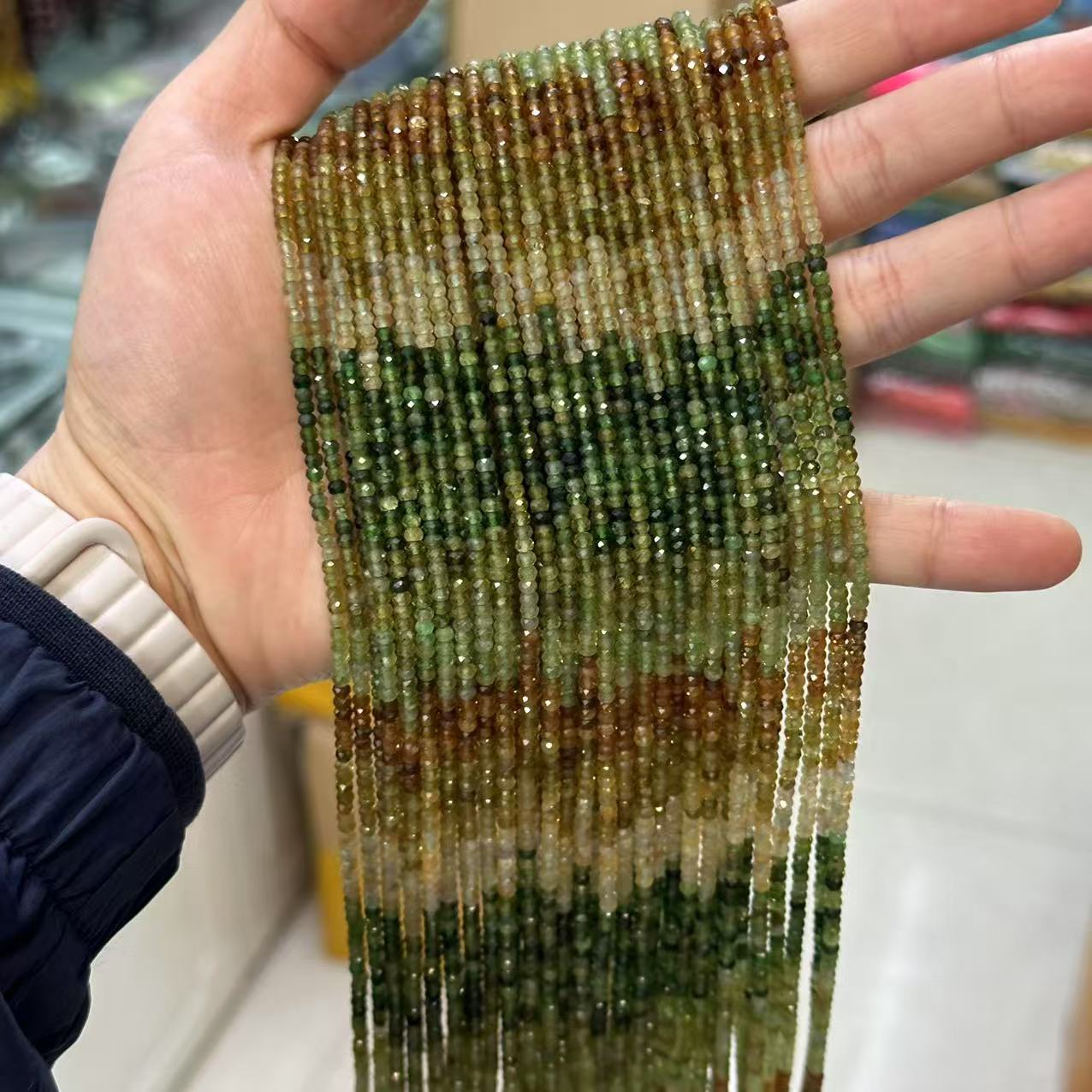 2*3mm 3*4mm Natural Gemstone Faceted Wheel Beads Strand for Jewelry DI