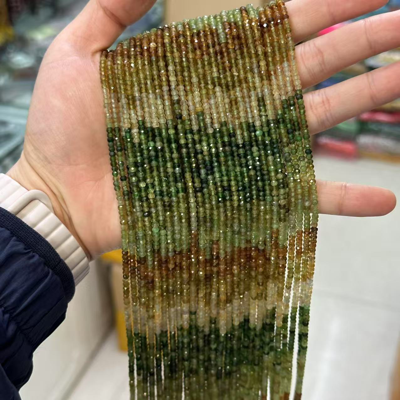 2*3mm 3*4mm Natural Gemstone Faceted Wheel Beads Strand for Jewelry DIY