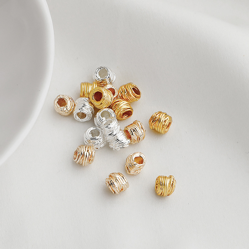 Gold Plated Brass Smooth Wheel Spacer Beads