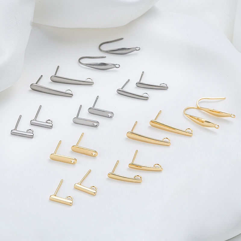 Titanium Steel Earrings Post Earrings Hooks Accessory 1 Pair