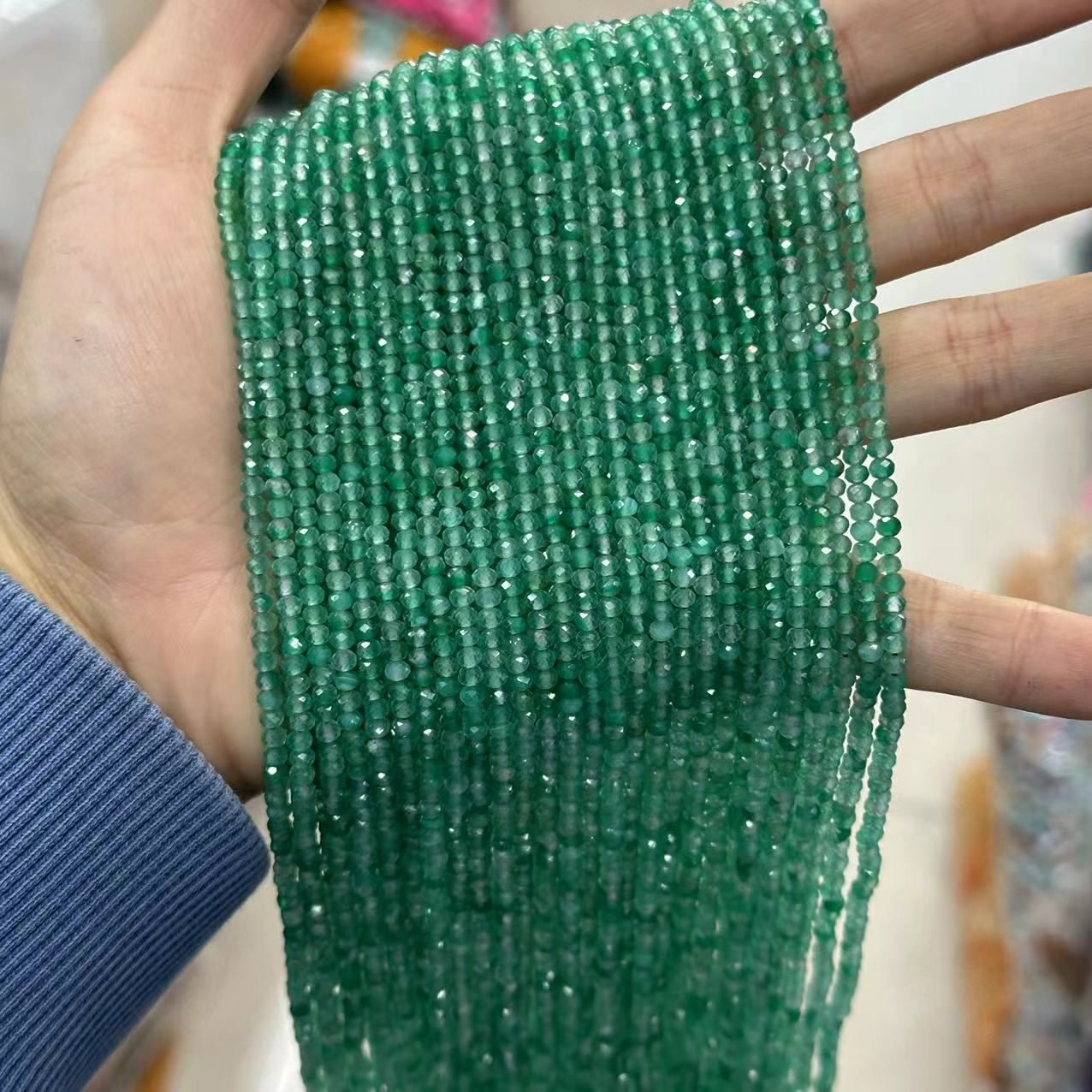 2*3mm 3*4mm Natural Gemstone Faceted Wheel Beads Strand for Jewelry DI