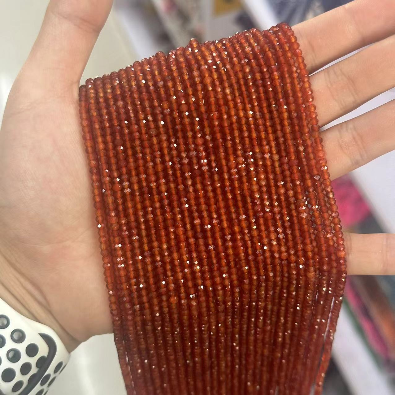 2*3mm 3*4mm Natural Gemstone Faceted Wheel Beads Strand for Jewelry DIY