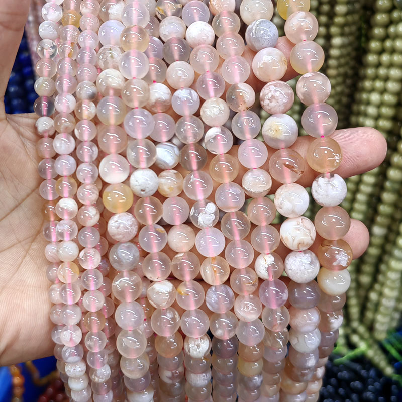 Natural Gemstone 4-12mm Round Beads Strand