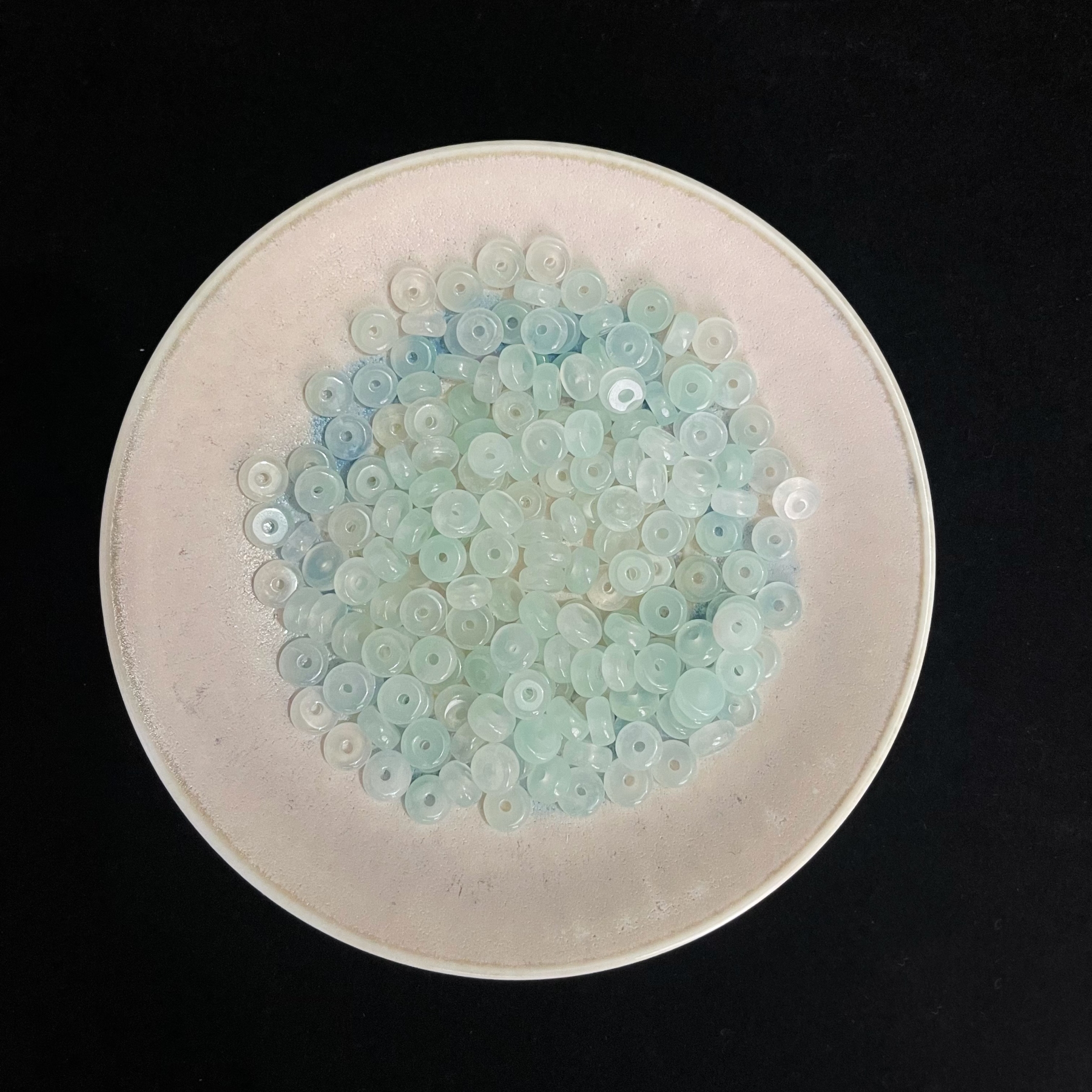 6mm Ice Jadeite Wheel Beads 10pcs