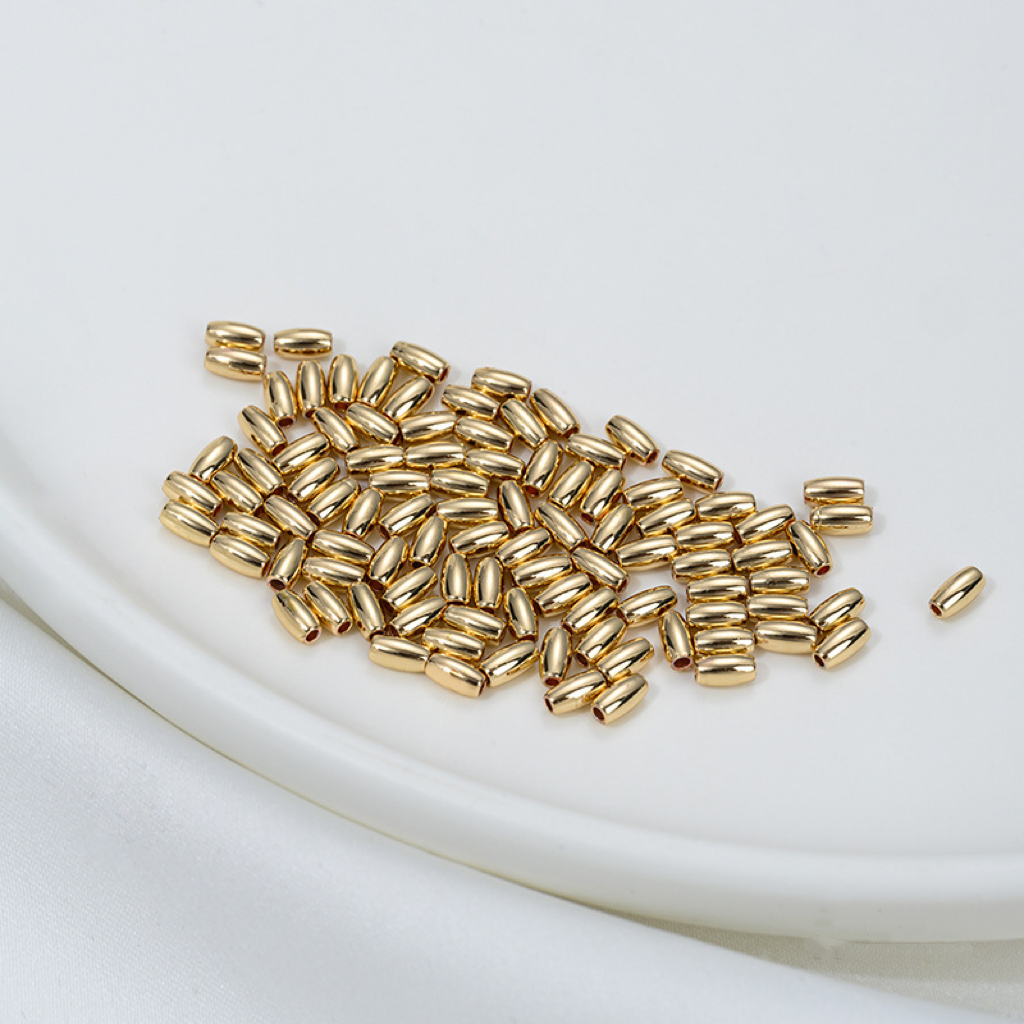 Stainless Titanium Steel Rice Shaped Beads for Jewelry DIY 10pcs