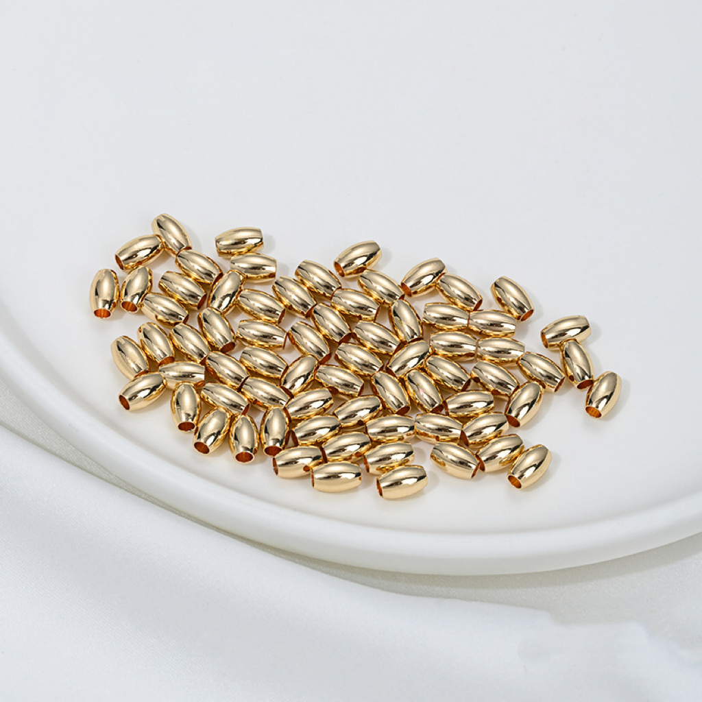 Stainless Titanium Steel Rice Shaped Beads for Jewelry DIY 10pcs