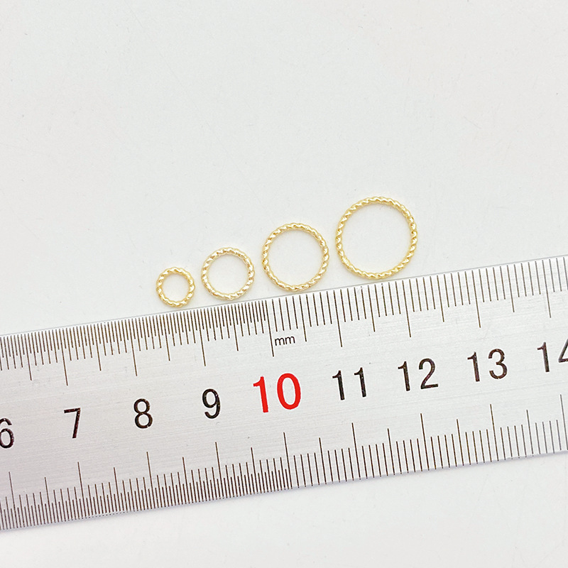 14k Gold Plated Twist Closing Ring Open Ring Accessory 10pcs