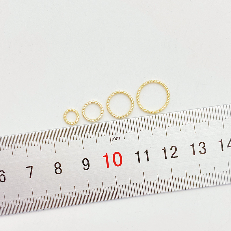 14k Gold Plated Twist Closing Ring Open Ring Accessory 10pcs