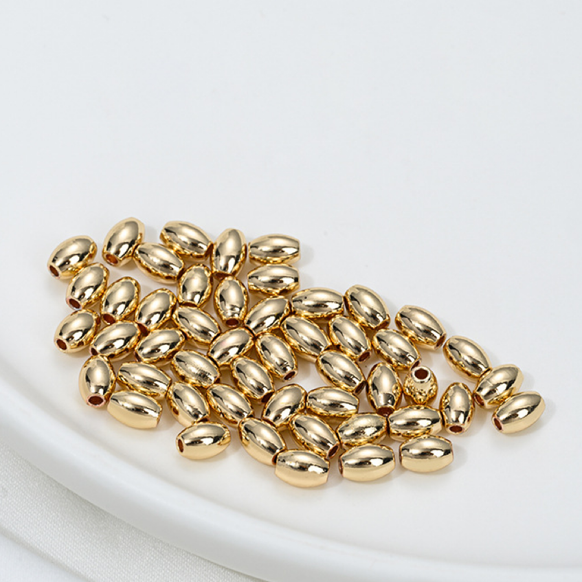 Stainless Titanium Steel Rice Shaped Beads for Jewelry DIY 10pcs