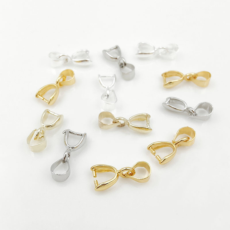 Gold Plated Simple Pendant Buckle Ring Clip Pendant Connector Accessory