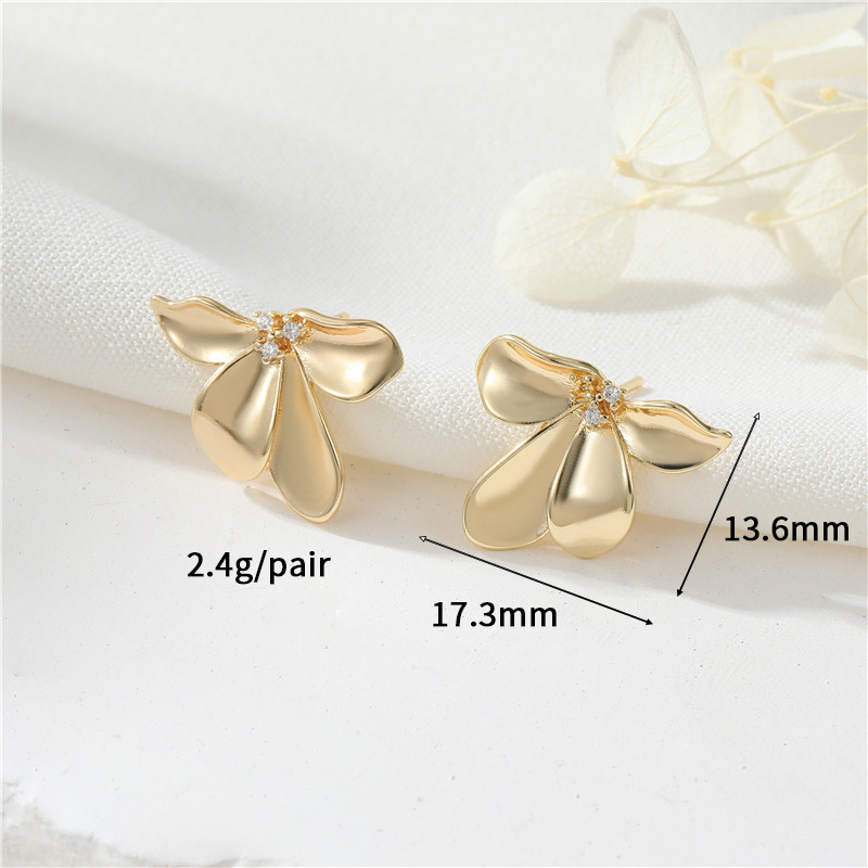 Ornamented Earrings Posts Accessory for Earrings Making