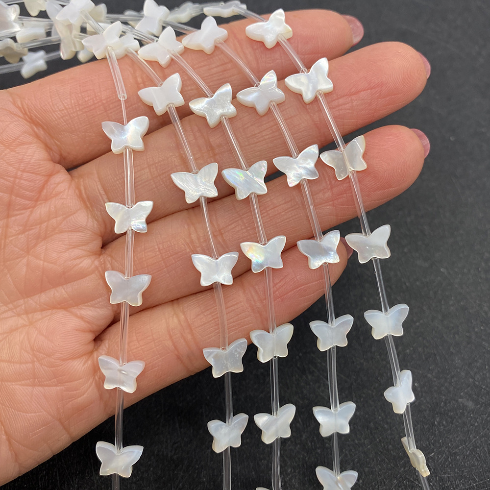 6*9mm Butterfly Beads Made of Natural Sea Shell 1 Piece