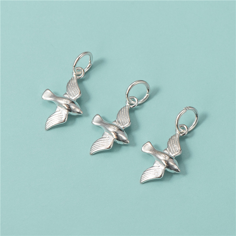 Dainty 925 Sterling Silver Little Bird Charm Pendant