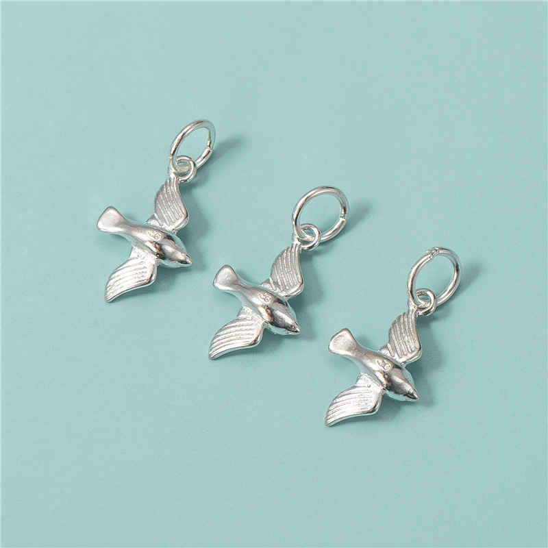 Dainty 925 Sterling Silver Little Bird Charm Pendant