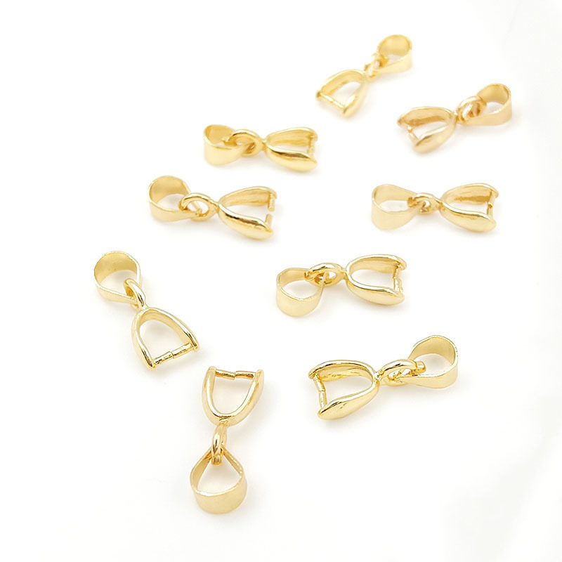 Gold Plated Simple Pendant Buckle Ring Clip Pendant Connector Accessor