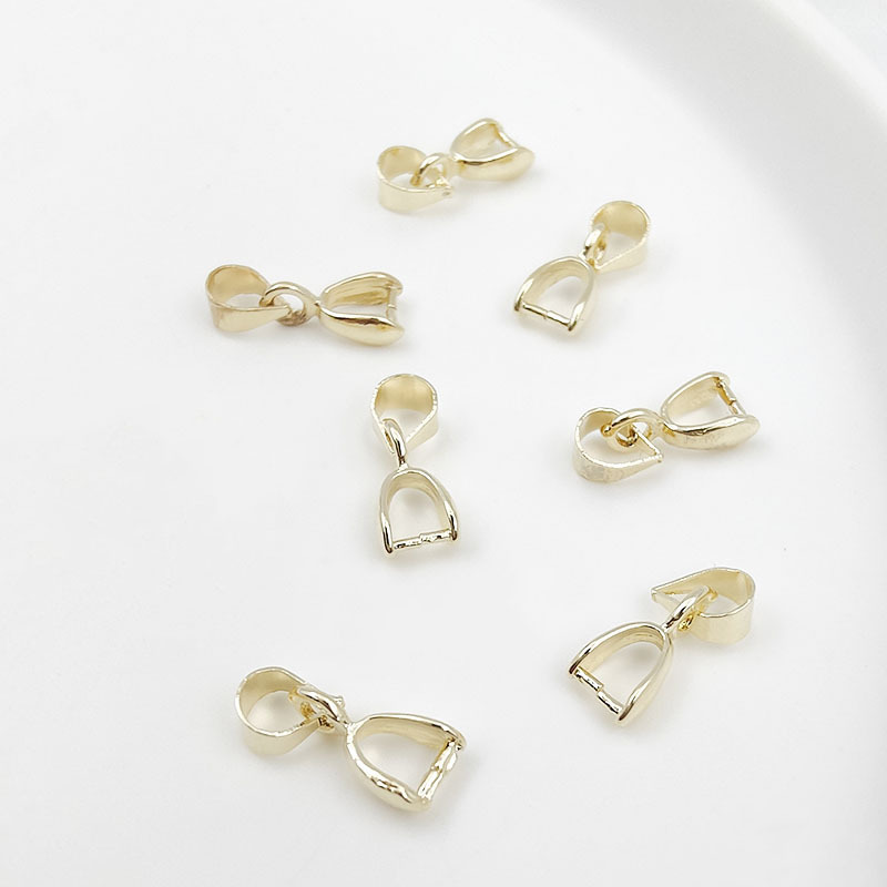 Gold Plated Simple Pendant Buckle Ring Clip Pendant Connector Accessor