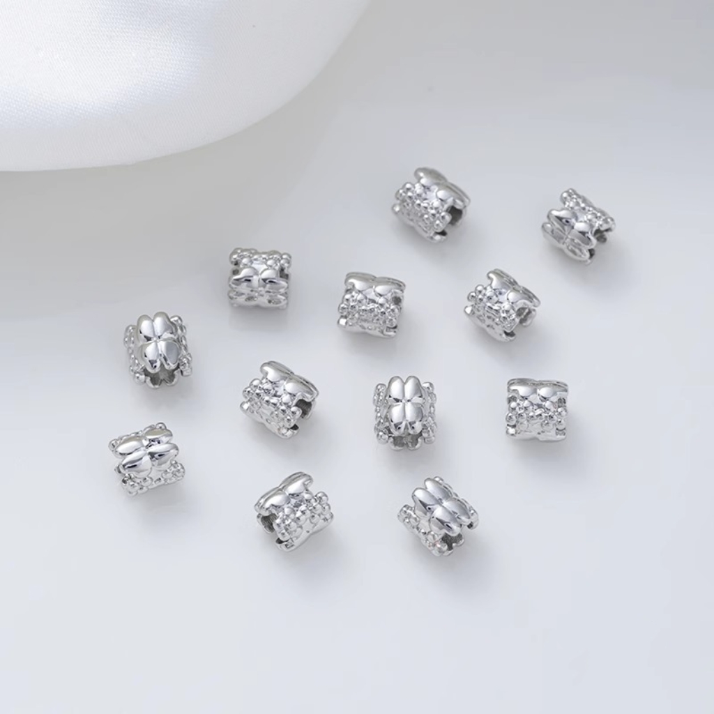 Gold Plated Decorative Tubular Spacer Bead for Jewelry Making Multiple Style