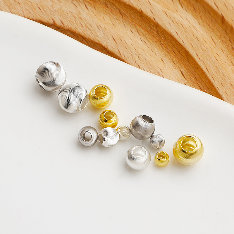 925 Sterling Silver Round Beads for Jewelry Making 1g Multiple Size