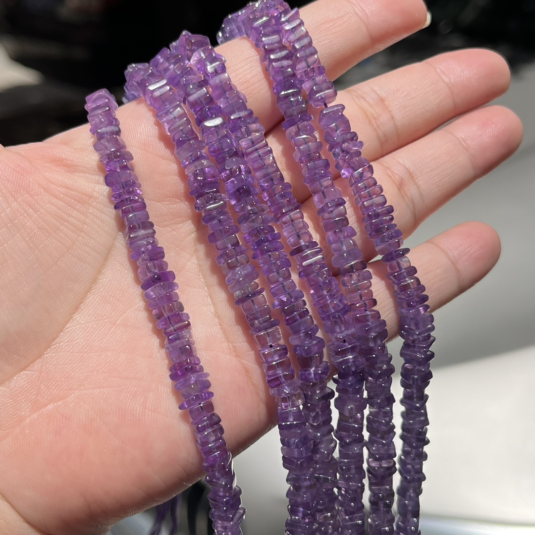 Gemstone Irregular Flat Sheet spacer beads strand 4*4*2mm-likayjewel